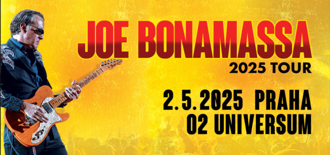 Blues-rock superstar Joe Bonamassa returns to Prague, this time heading to Prague’s O2 universum as part of his 2025 tour.